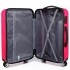 K6676L - KONO 20 Inch Suitcase Horizontal Stripe Luggage - Plum